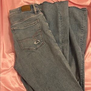 American Eagle Outfitters Light Blue Straight Leg Jeans